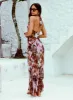 Flora Halter Maxi Dress Multi sold by Princess Polly