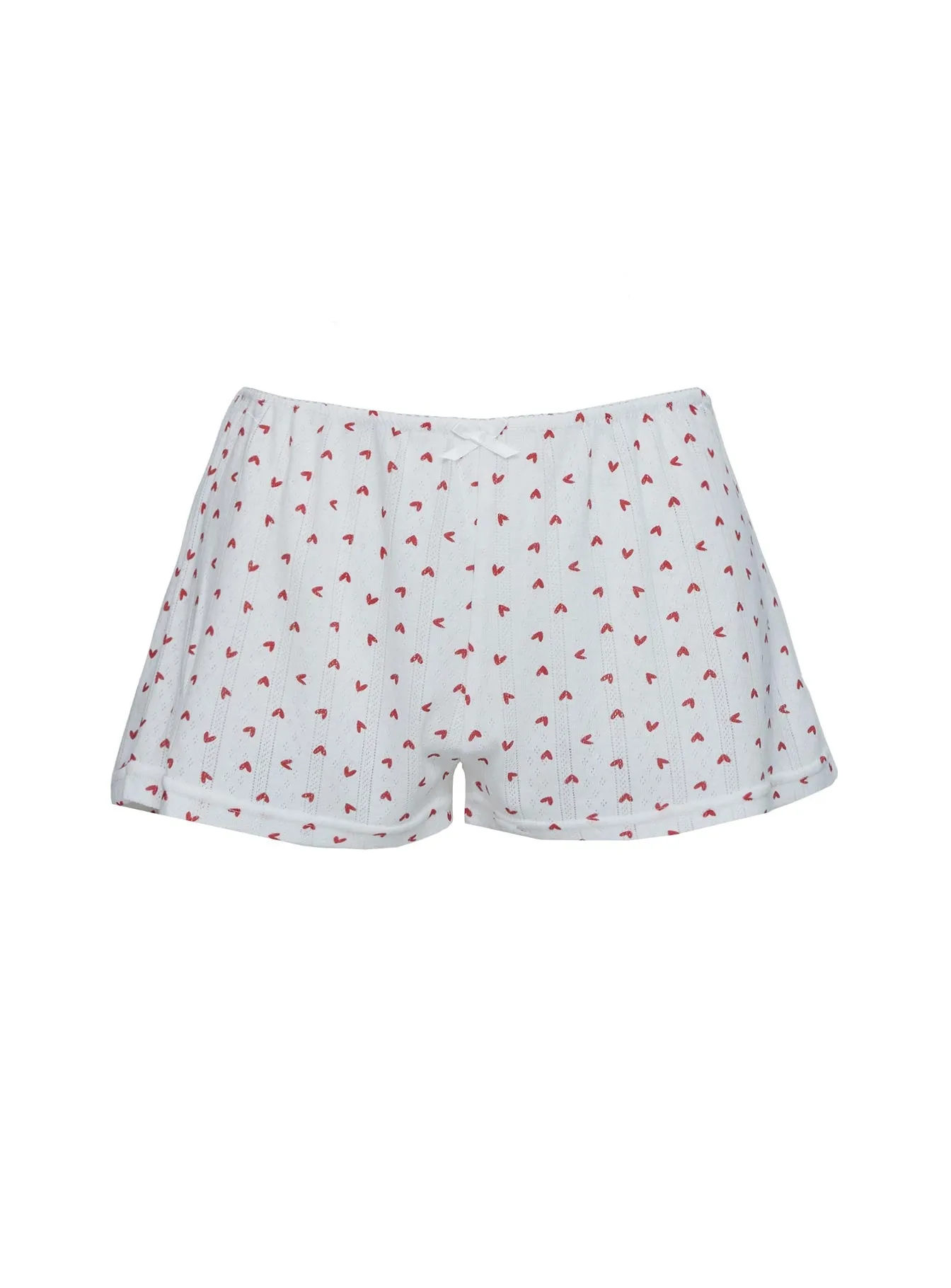 Sleepytea Pointelle Sleep Short White / Red sold by Princess Polly product image thumbnail 5