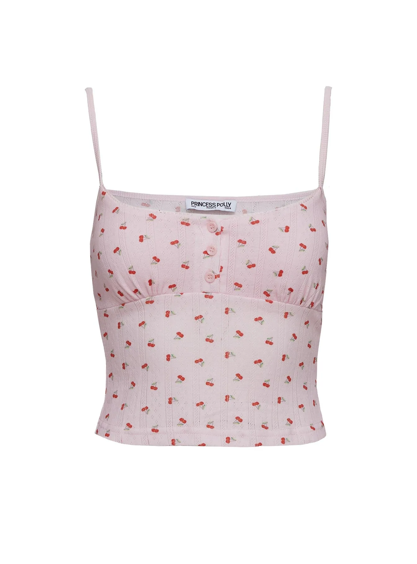 On A Cloud Pointelle Sleep Tank Top Pink Cherry sold by Princess Polly product image thumbnail 5