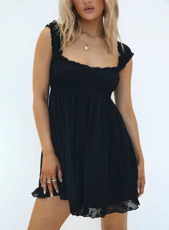 Carlita Mini Dress Black sold by Princess Polly