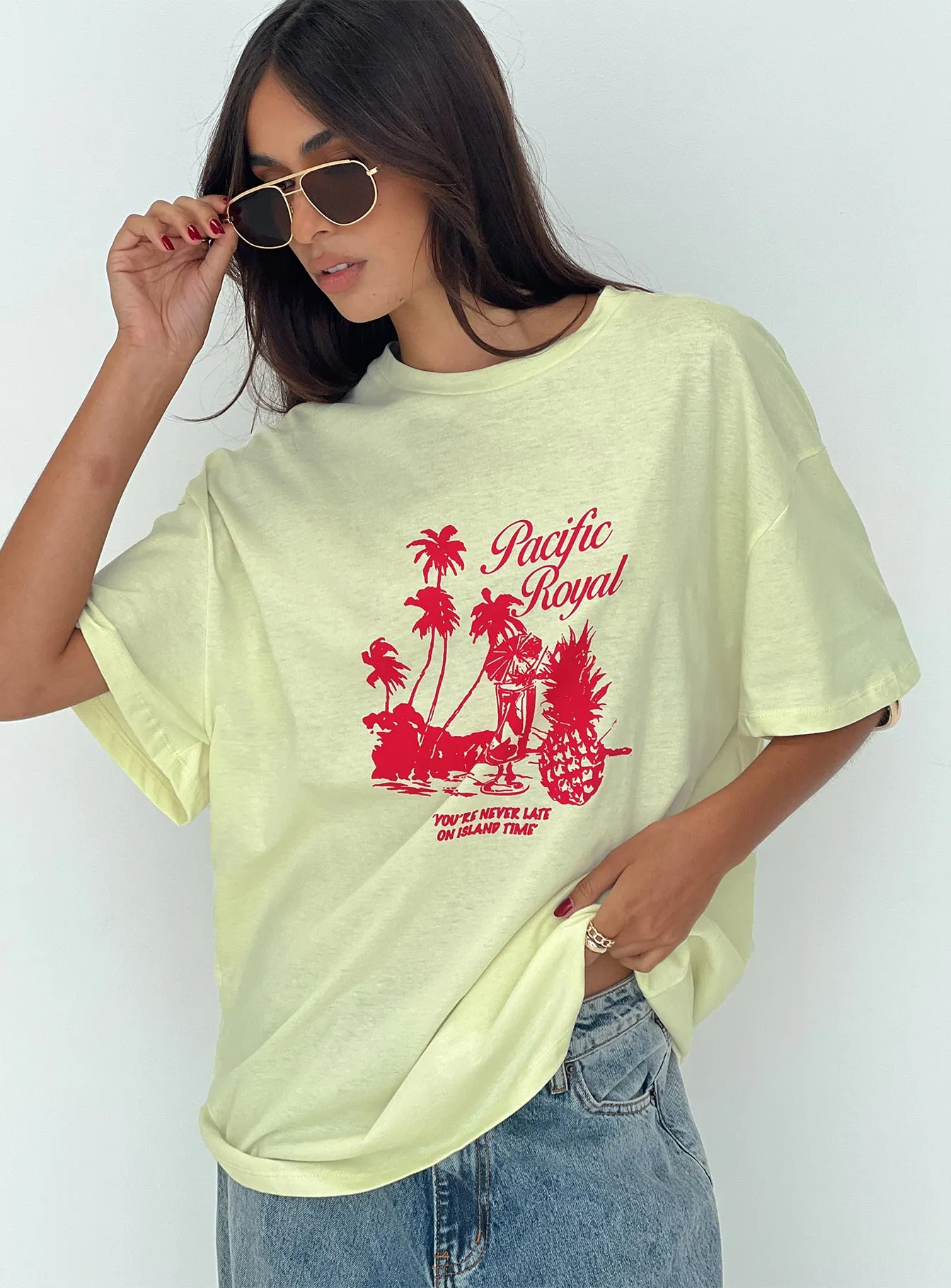 Pacific Tee Yellow sold by Princess Polly