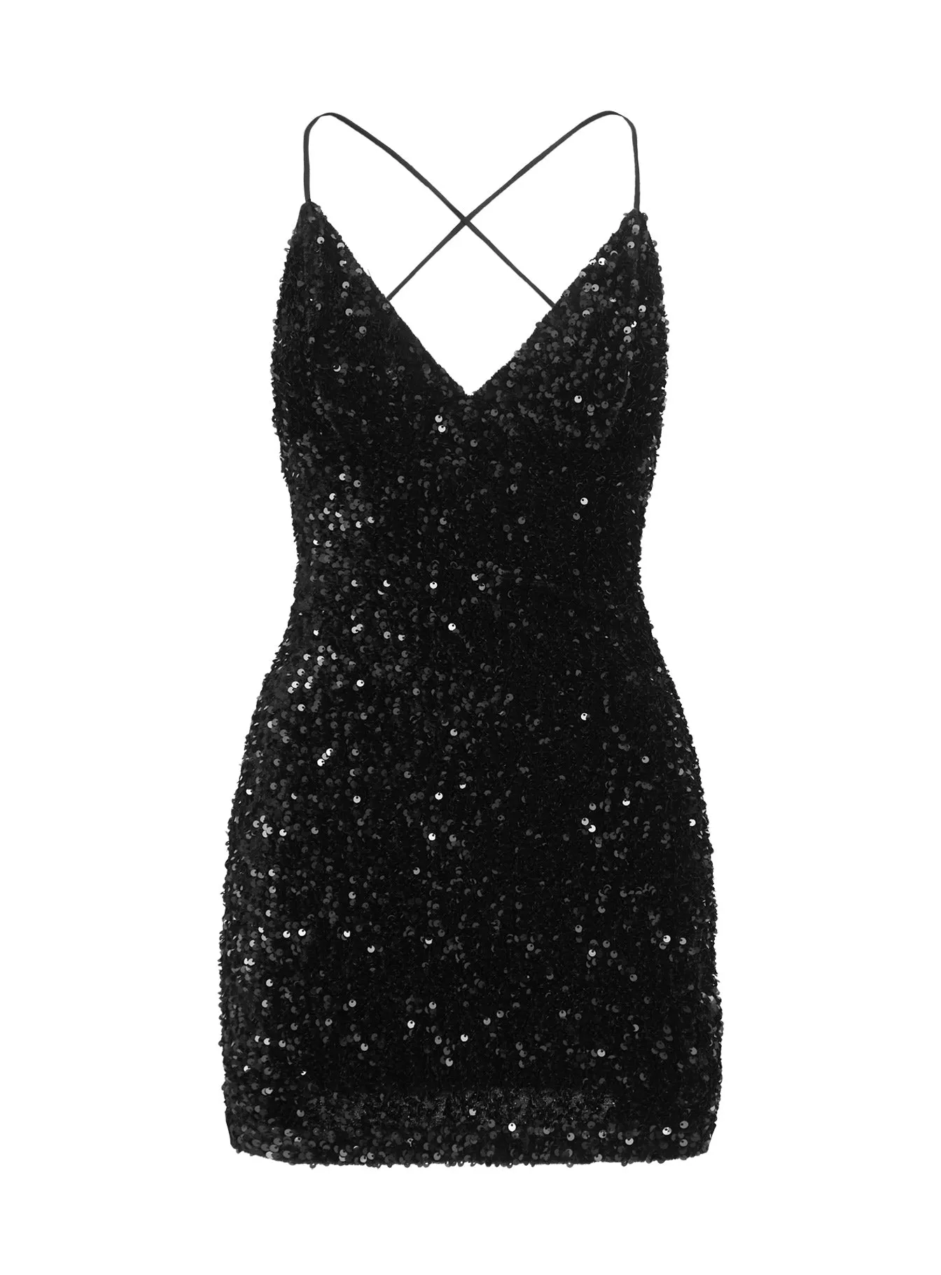 Charlette Sparkle Mini Dress Black sold by Princess Polly product image thumbnail 5