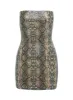 Sinai Strapless Mini Dress Snake Sequin sold by Princess Polly