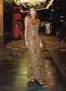 Exquise Strapless Maxi Dress Leopard Sequin sold by Princess Polly
