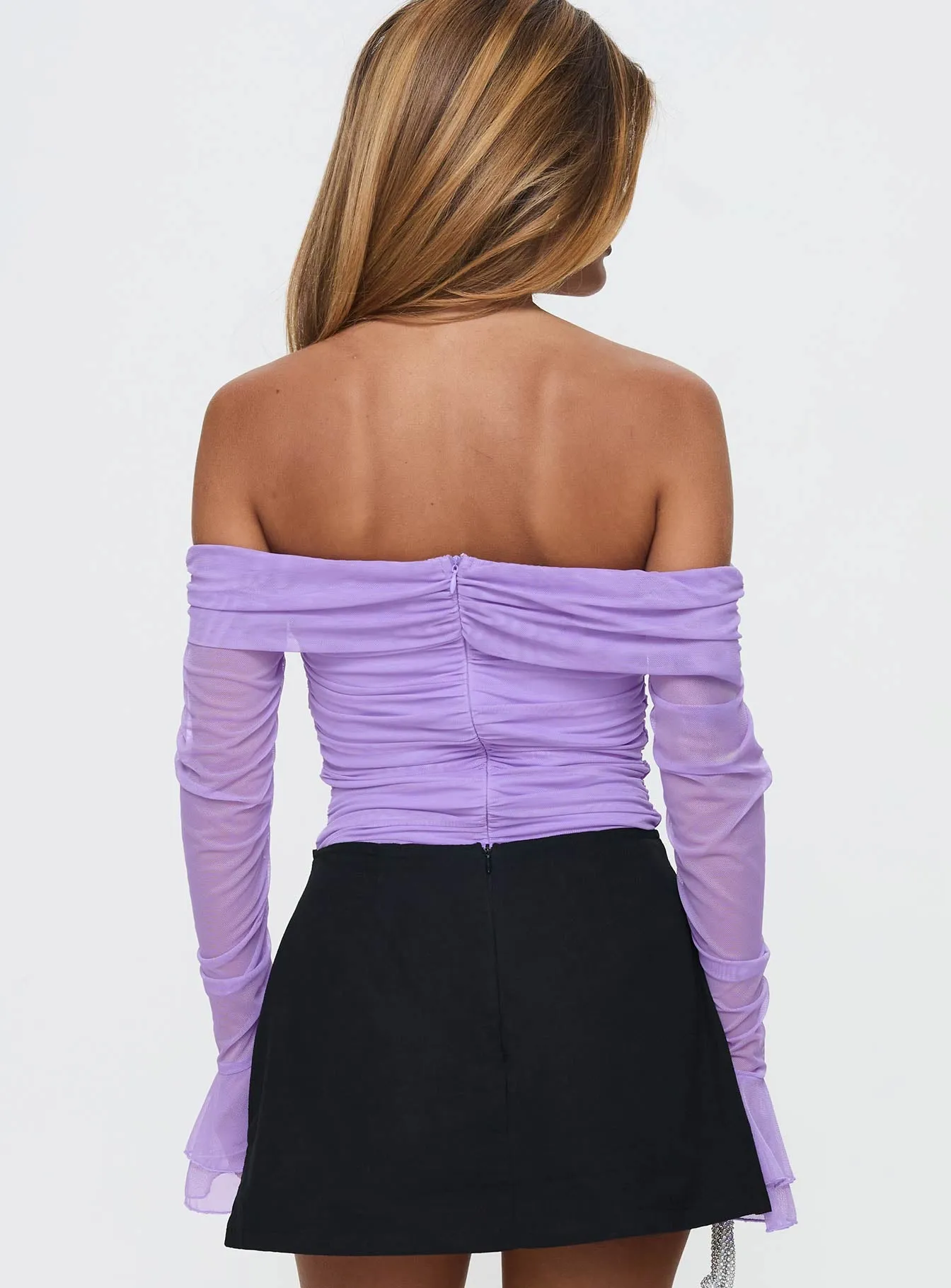 Feel A Way Off Shoulder Bodysuit Lilac sold by Princess Polly product image thumbnail 4