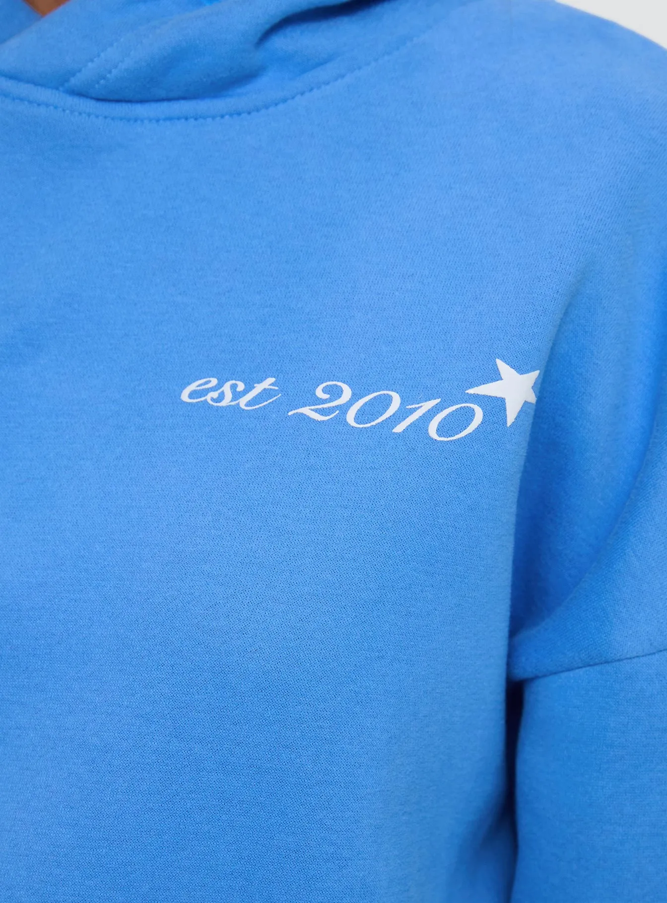 Princess Polly Hooded Sweatshirt Bubble Text Blue / White sold by Princess Polly product image thumbnail 5