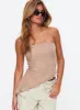 Paxon Asymmetrical Top Beige sold by Princess Polly
