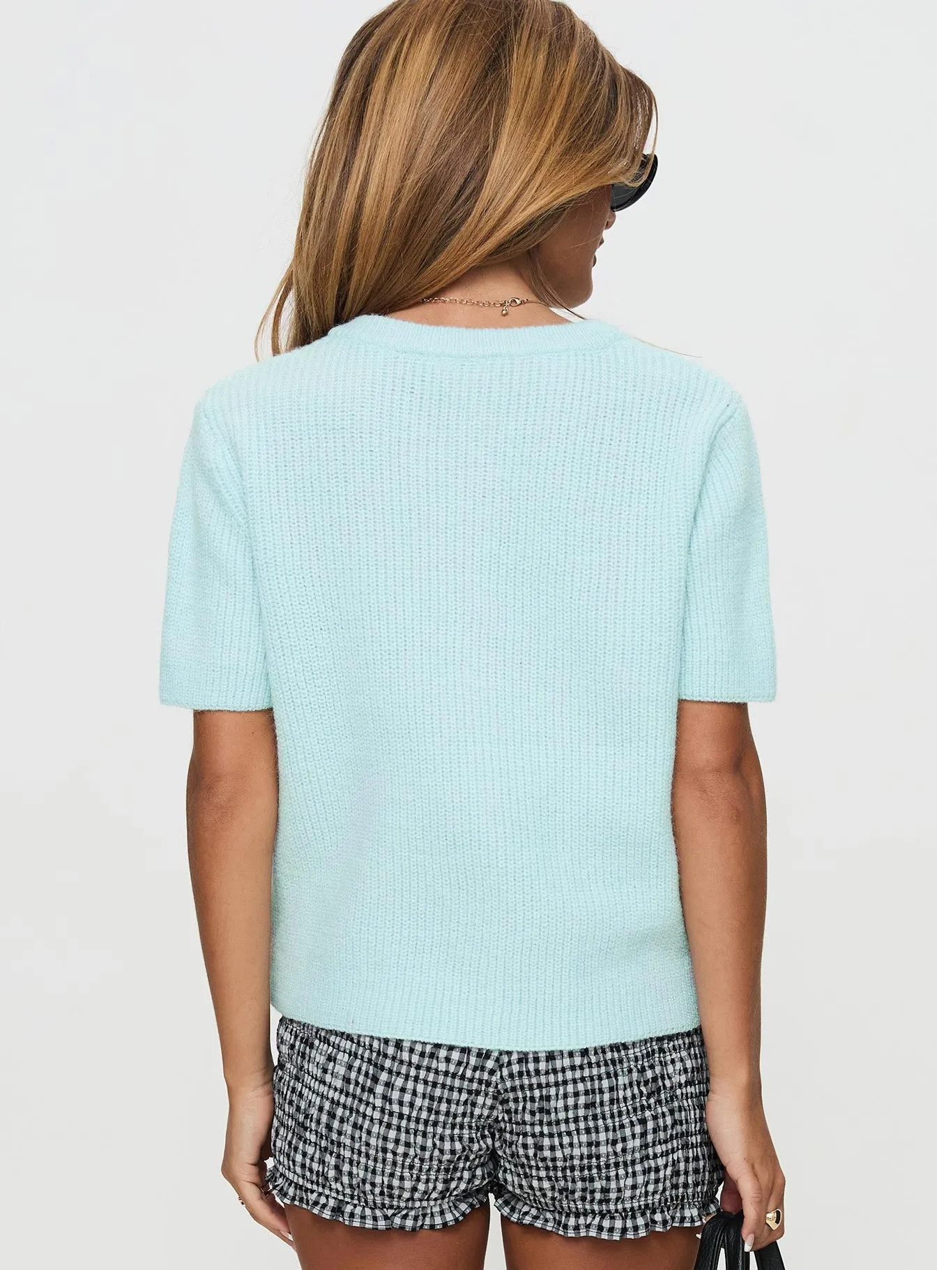 Wait A Lifetime Short Sleeve Cardigan Blue sold by Princess Polly product image thumbnail 5