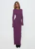 Tesley Long Sleeve Maxi Dress Burgundy sold by Princess Polly