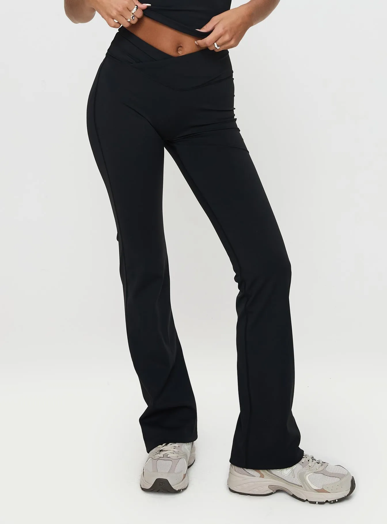 Sunday Session Active Flare Leg Pant Black sold by Princess Polly