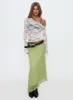 Dreamcatcher Lace Maxi Skirt Green sold by Princess Polly