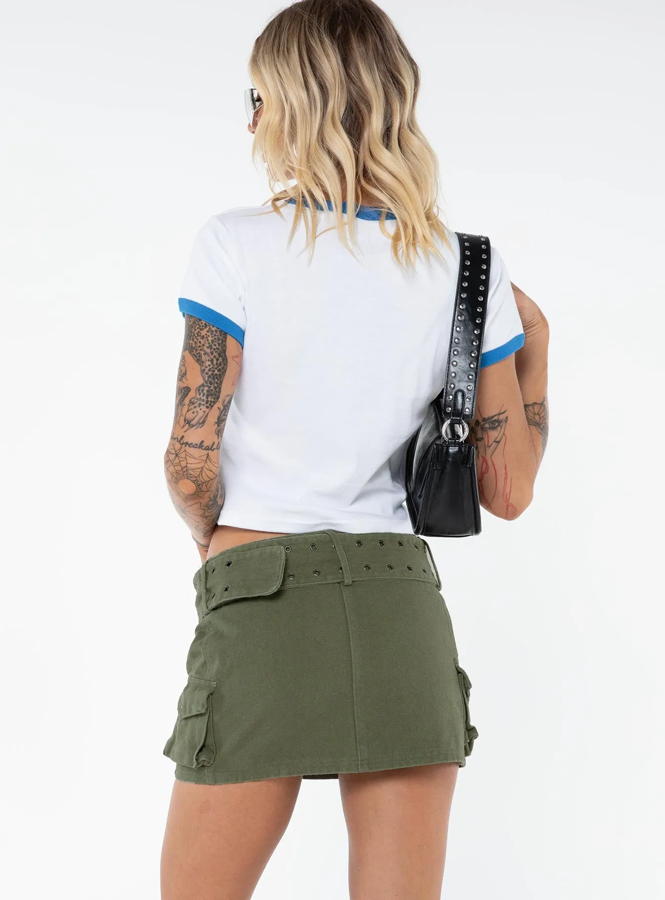 Iconic Cargo Mini Skirt Khaki Tall sold by Princess Polly product image thumbnail 5