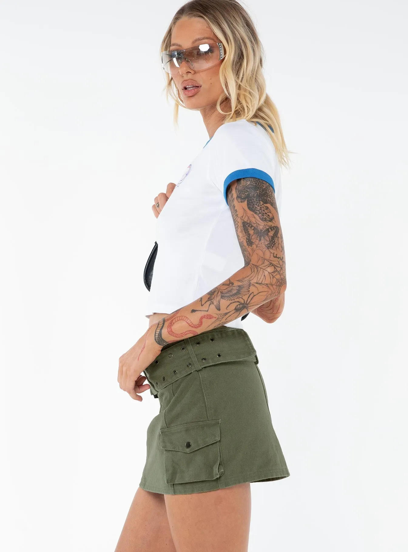 Iconic Cargo Mini Skirt Khaki Tall sold by Princess Polly product image thumbnail 4