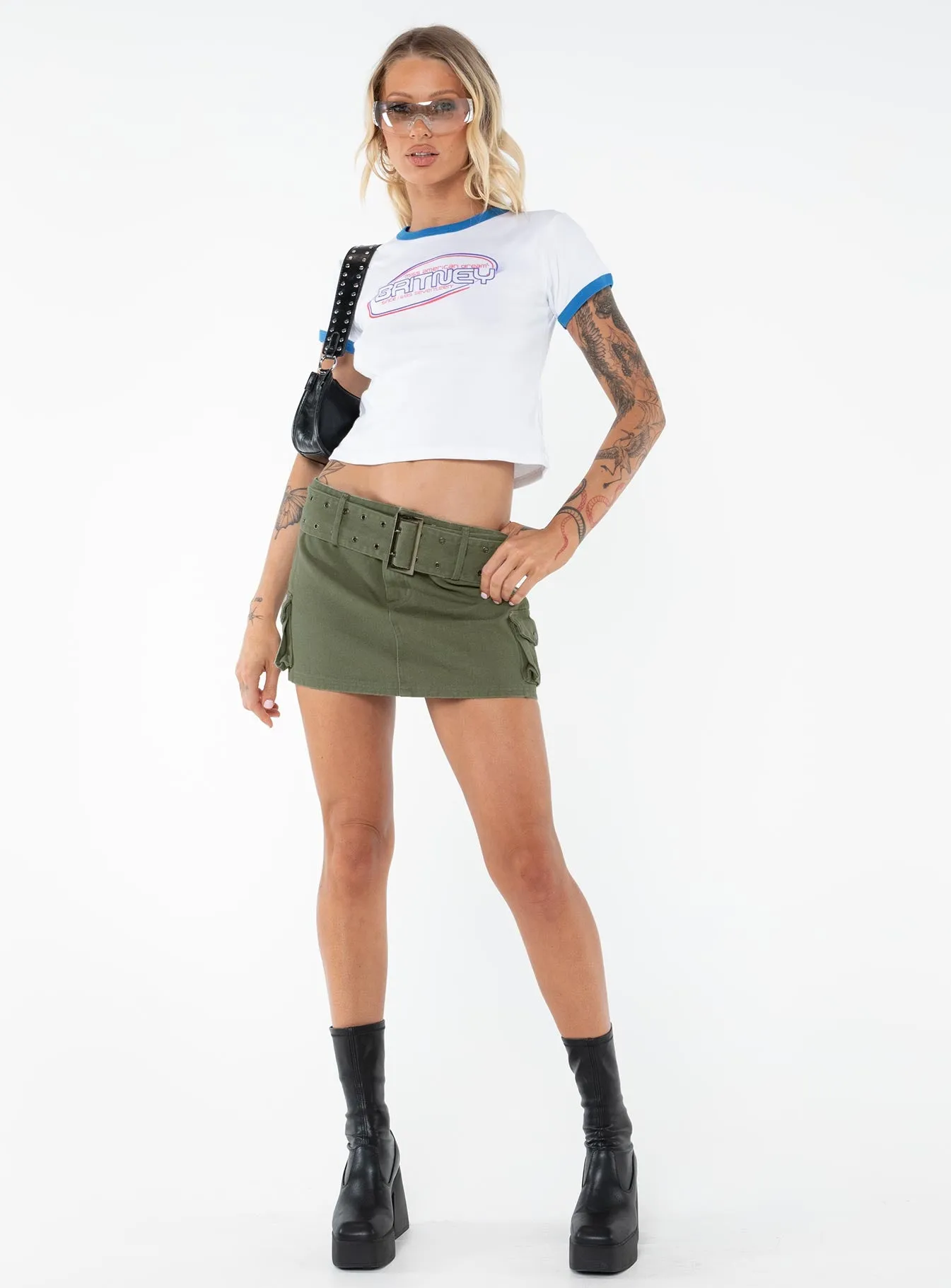 Iconic Cargo Mini Skirt Khaki Tall sold by Princess Polly product image thumbnail 3