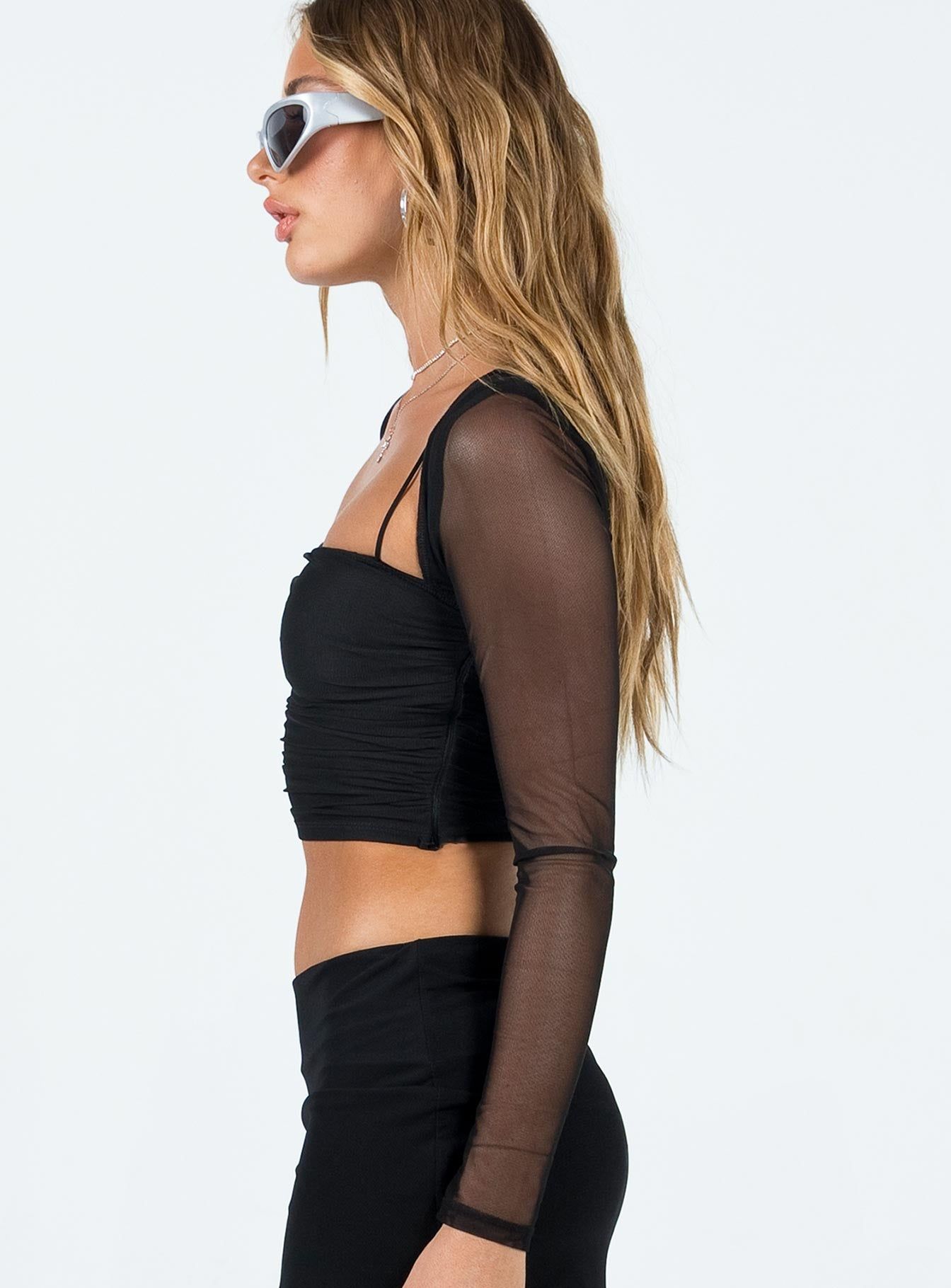 Kersey Long Sleeve Top Black sold by Princess Polly product image thumbnail 4