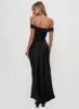 Rava Off The Shoulder Maxi Dress Black sold by Princess Polly