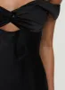 Rava Off The Shoulder Maxi Dress Black sold by Princess Polly