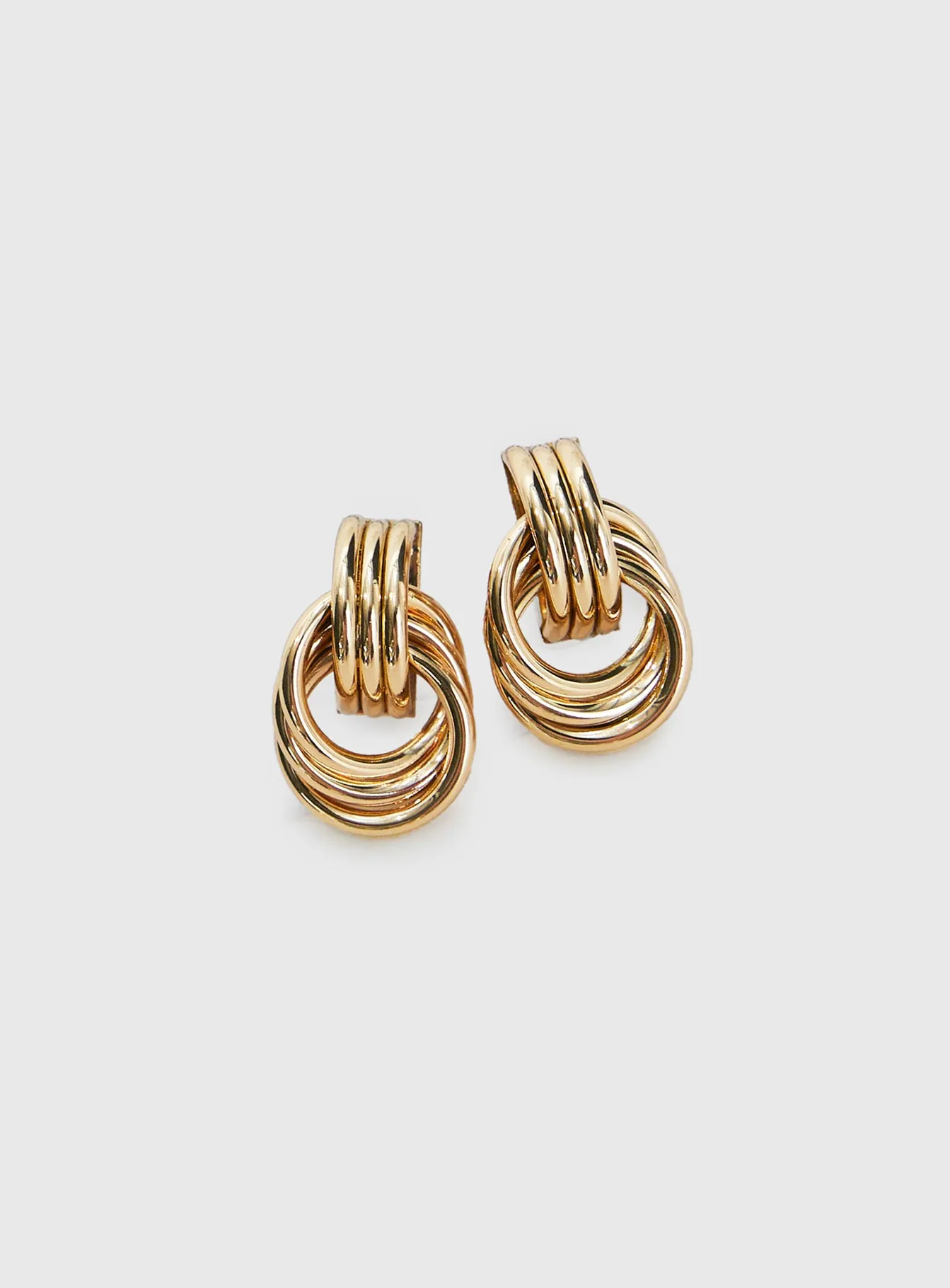 Trishy Linked Earrings Gold sold by Princess Polly product image thumbnail 2