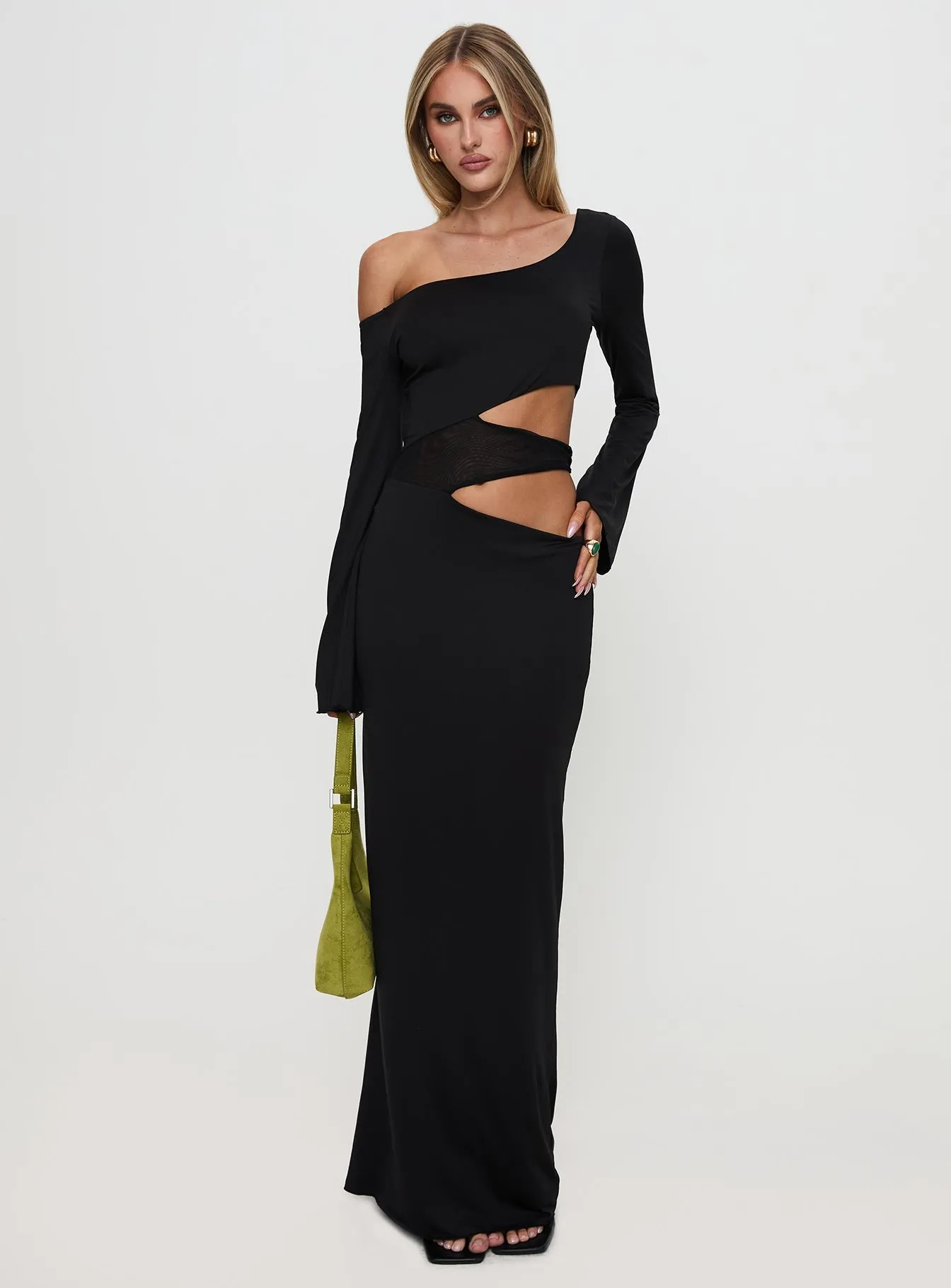Kazimier Long Sleeve Maxi Dress Black sold by Princess Polly product image thumbnail 2