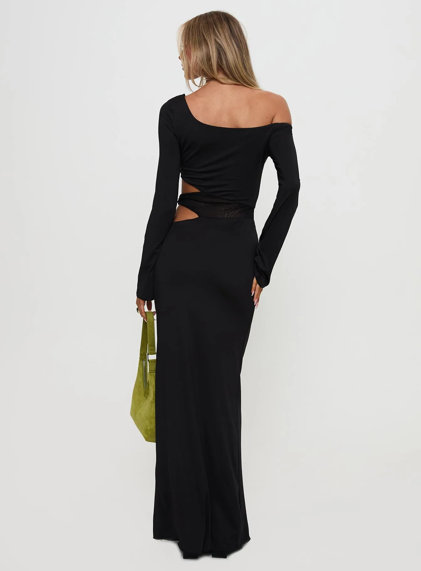 Kazimier Long Sleeve Maxi Dress Black sold by Princess Polly product image thumbnail 5