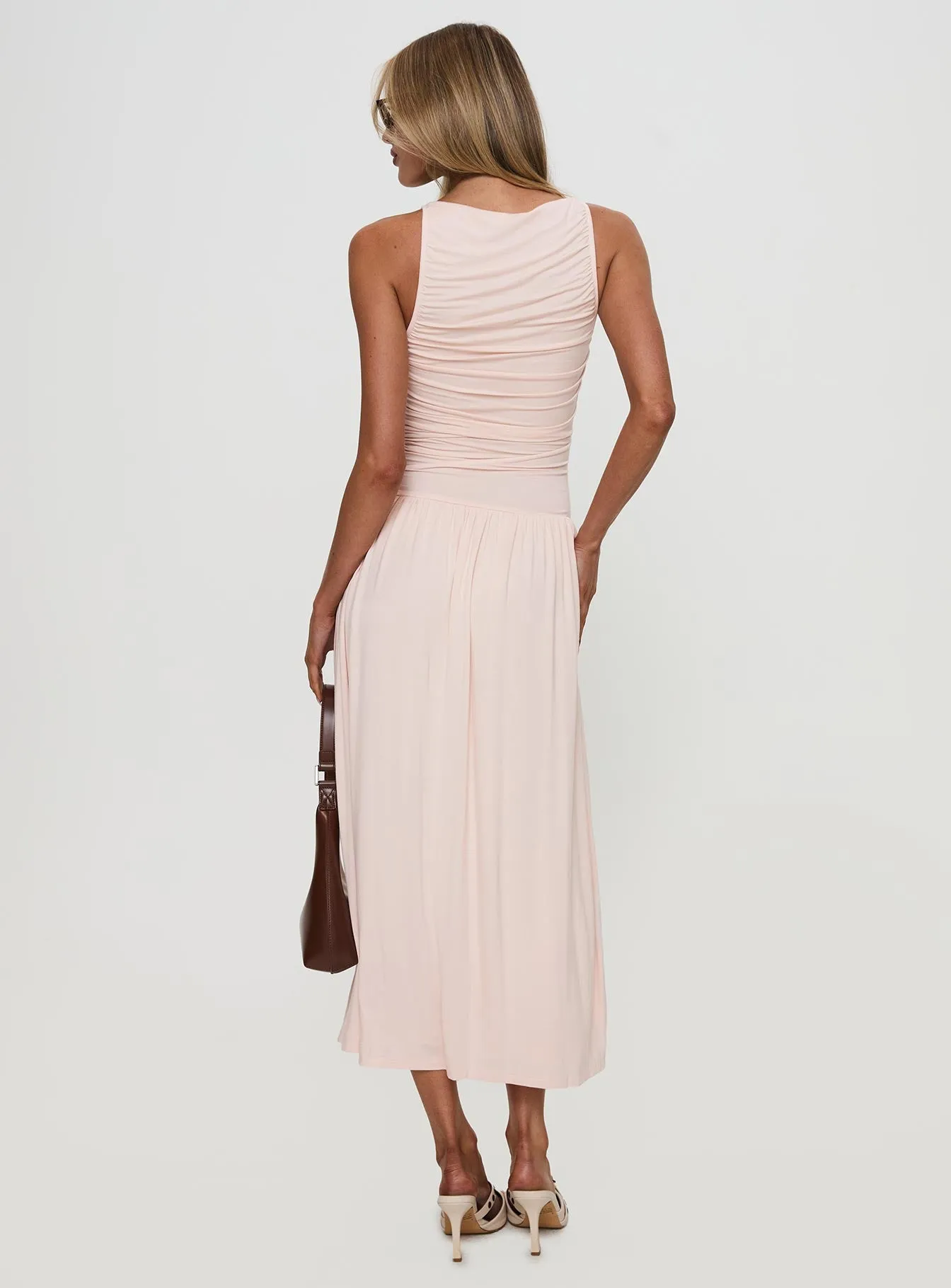 Reveur Ruched Maxi Dress Pink sold by Princess Polly product image thumbnail 5