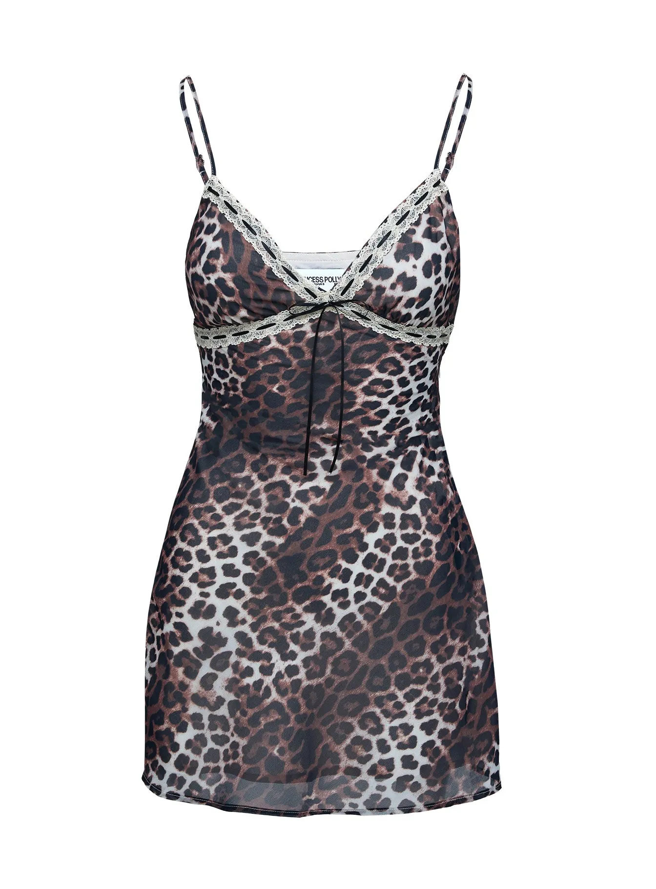 Karena Mini Dress Leopard Tall sold by Princess Polly product image thumbnail 5