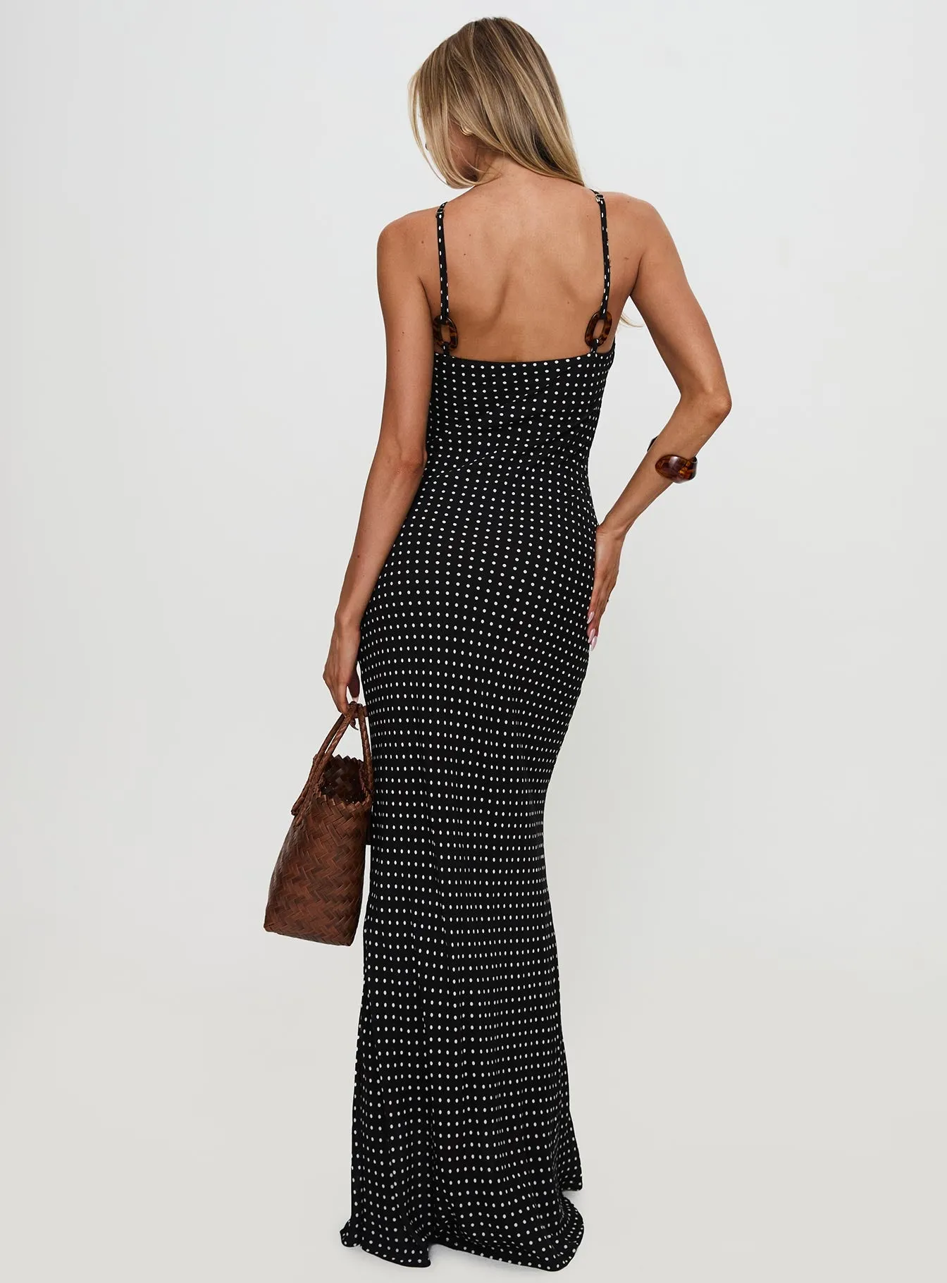 evyn dress princess polly Evyn Halter Maxi Dress Polka Dot