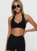Return Serve Halter Active Top Black sold by Princess Polly