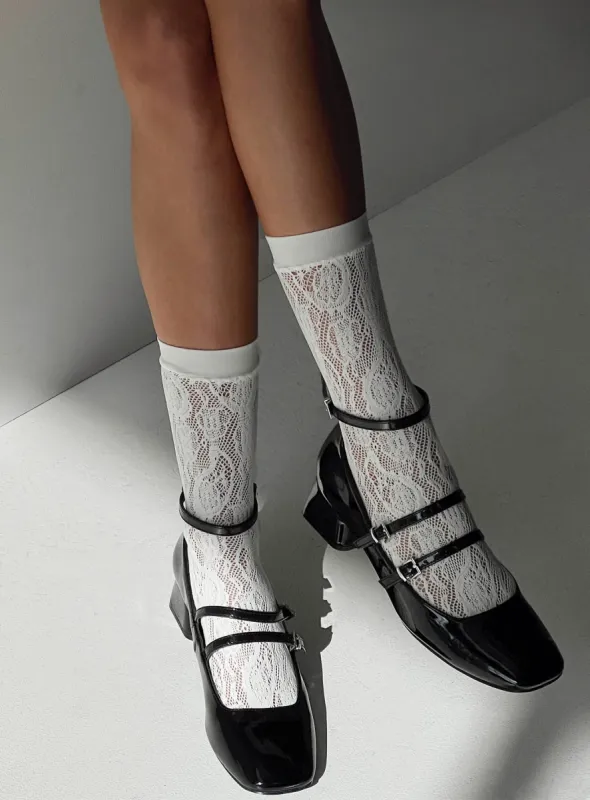 Affogato Lace Socks White sold by Princess Polly