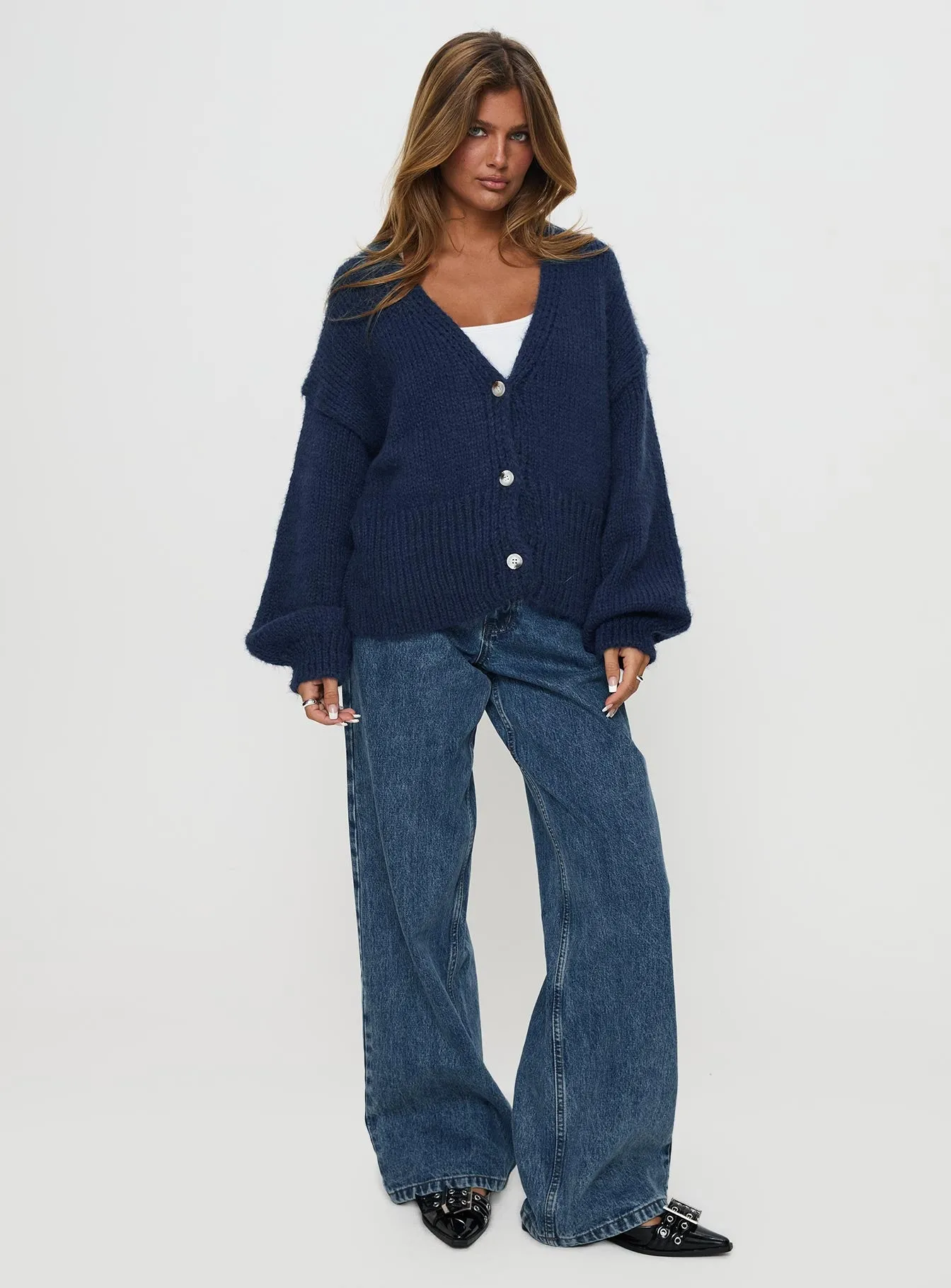 Yasmyn Knit Cardigan Royal Blue sold by Princess Polly product image thumbnail 2