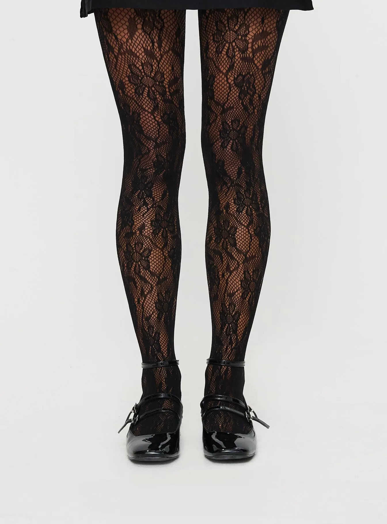 Fior Lace Stockings Black sold by Princess Polly product image thumbnail 2