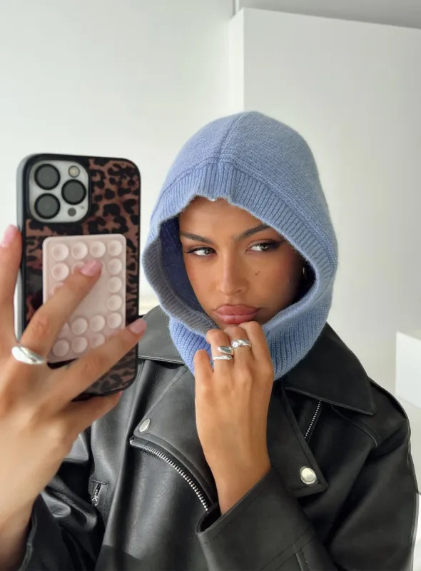 Frostwind Knit Hood Blue sold by Princess Polly