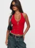 Come See Me Tie Up Halter Top Red sold by Princess Polly