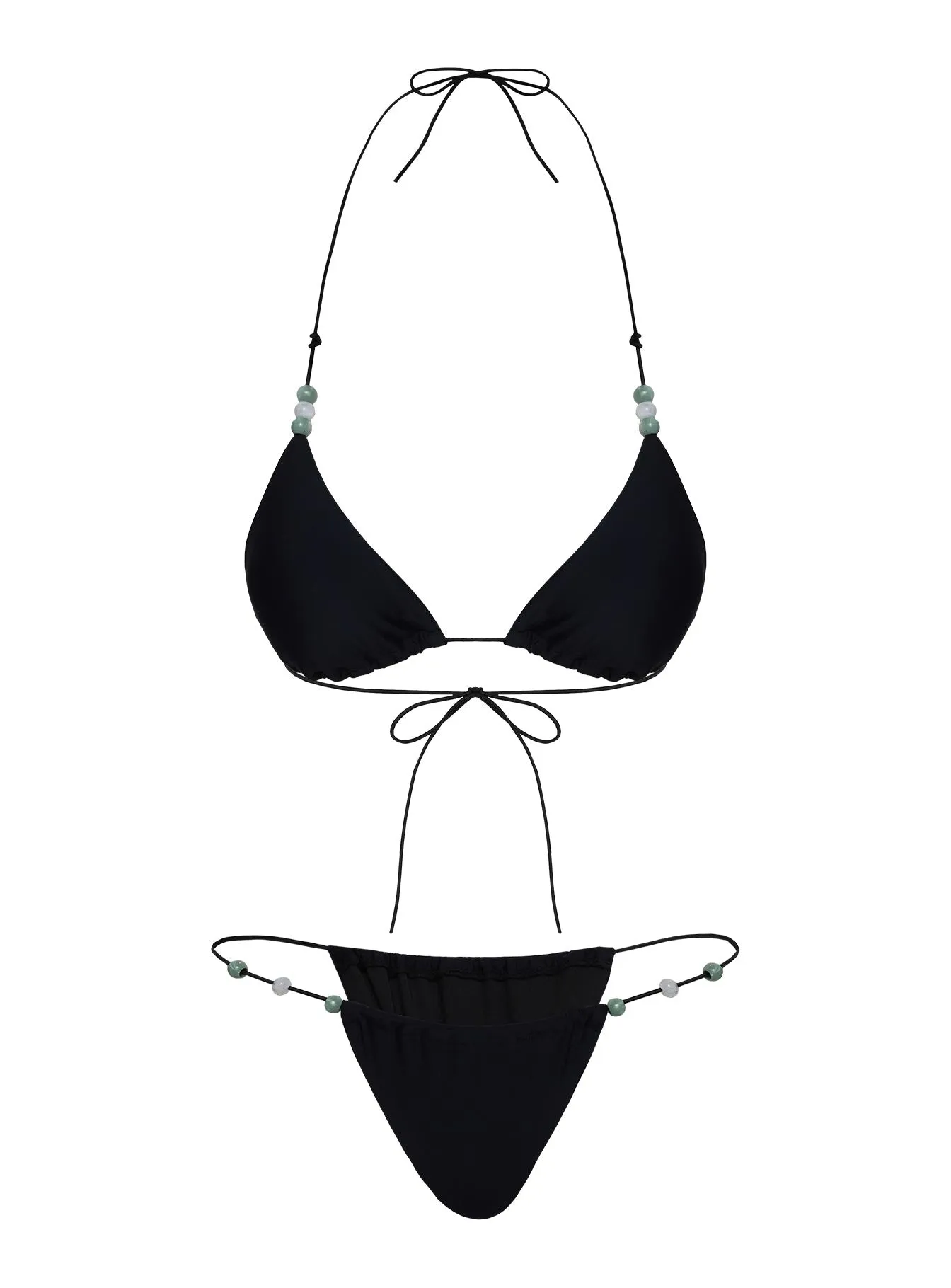 Saltwater Bead Detail Bikini Top Black sold by Princess Polly product image thumbnail 5