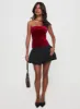 Marentino Bubble Hem Mini Skirt Black sold by Princess Polly