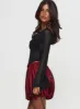 Rubee Bubble Hem Mini Skirt Red sold by Princess Polly