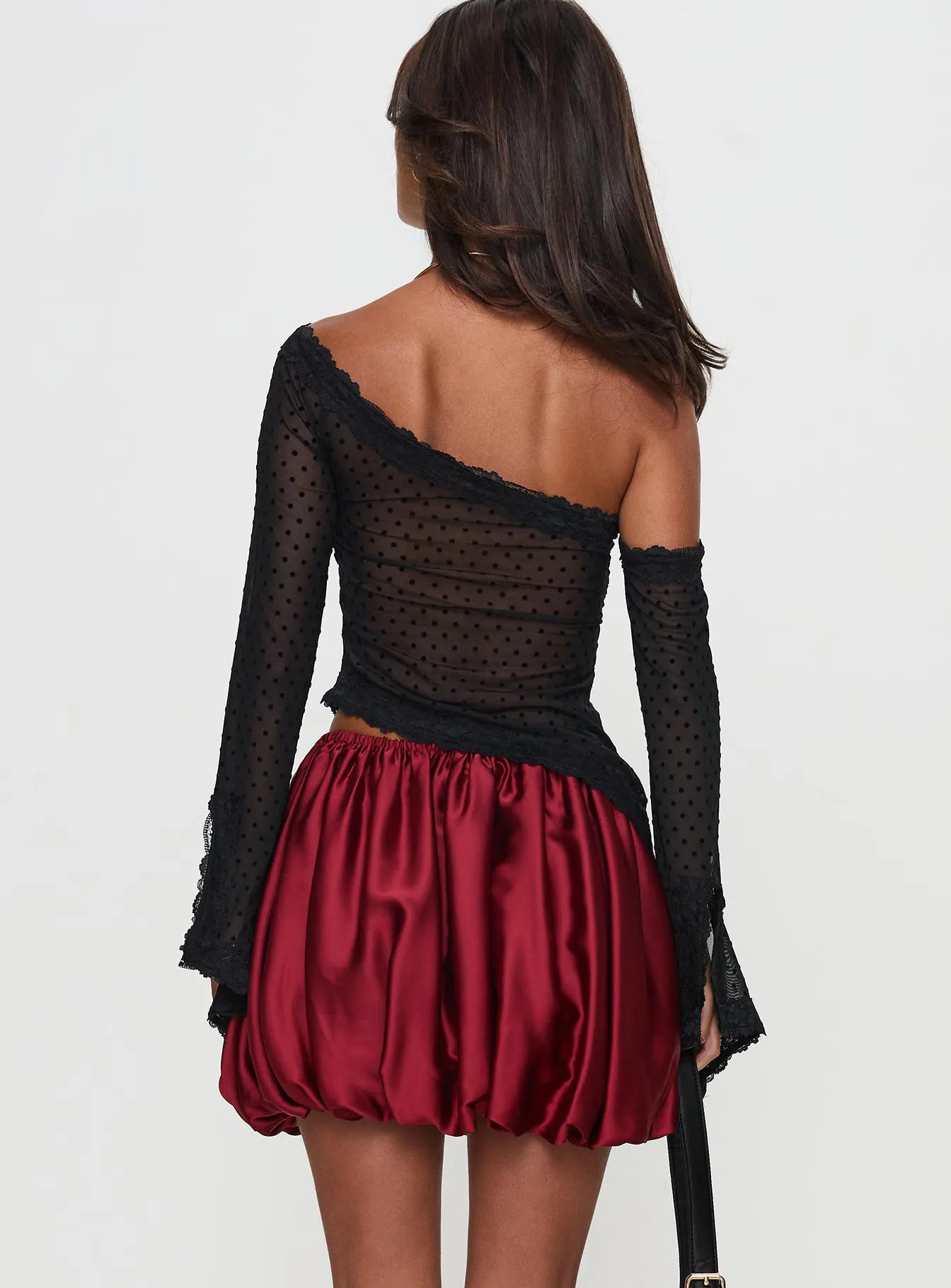 Rubee Bubble Hem Mini Skirt Red sold by Princess Polly product image thumbnail 5