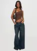 Hocus Pocus Low Rise Wide Leg Jean Dark Wash sold by Princess Polly
