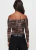 Good Taste Off Shoulder Long Sleeve Top Multi sold by Princess Polly