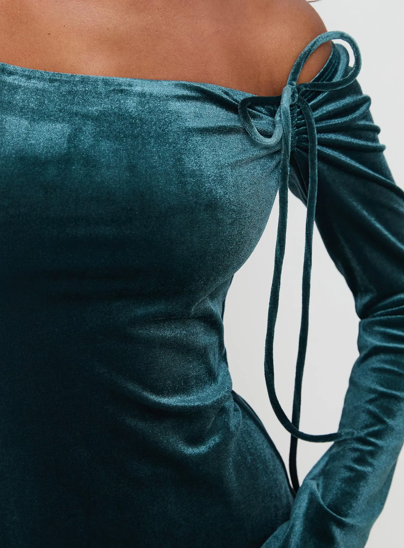 Intertwine Long Sleeve Mini Dress Forest Green sold by Princess Polly product image thumbnail 5