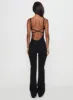 Full-time Flared Backless Active Romper Black sold by Princess Polly