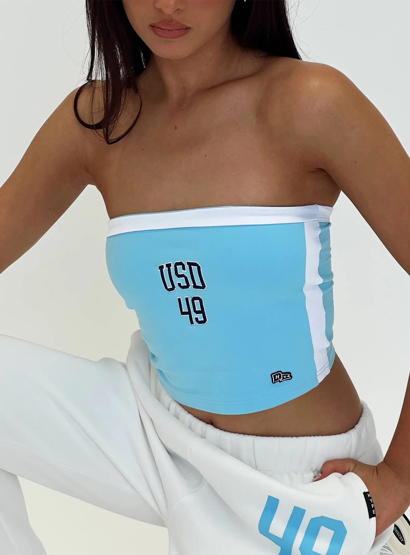 USD All Star Tube Top Blue sold by Princess Polly