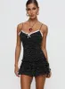 Yves Mini Dress Onyx Polka sold by Princess Polly