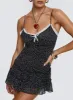 Yves Mini Dress Onyx Polka sold by Princess Polly