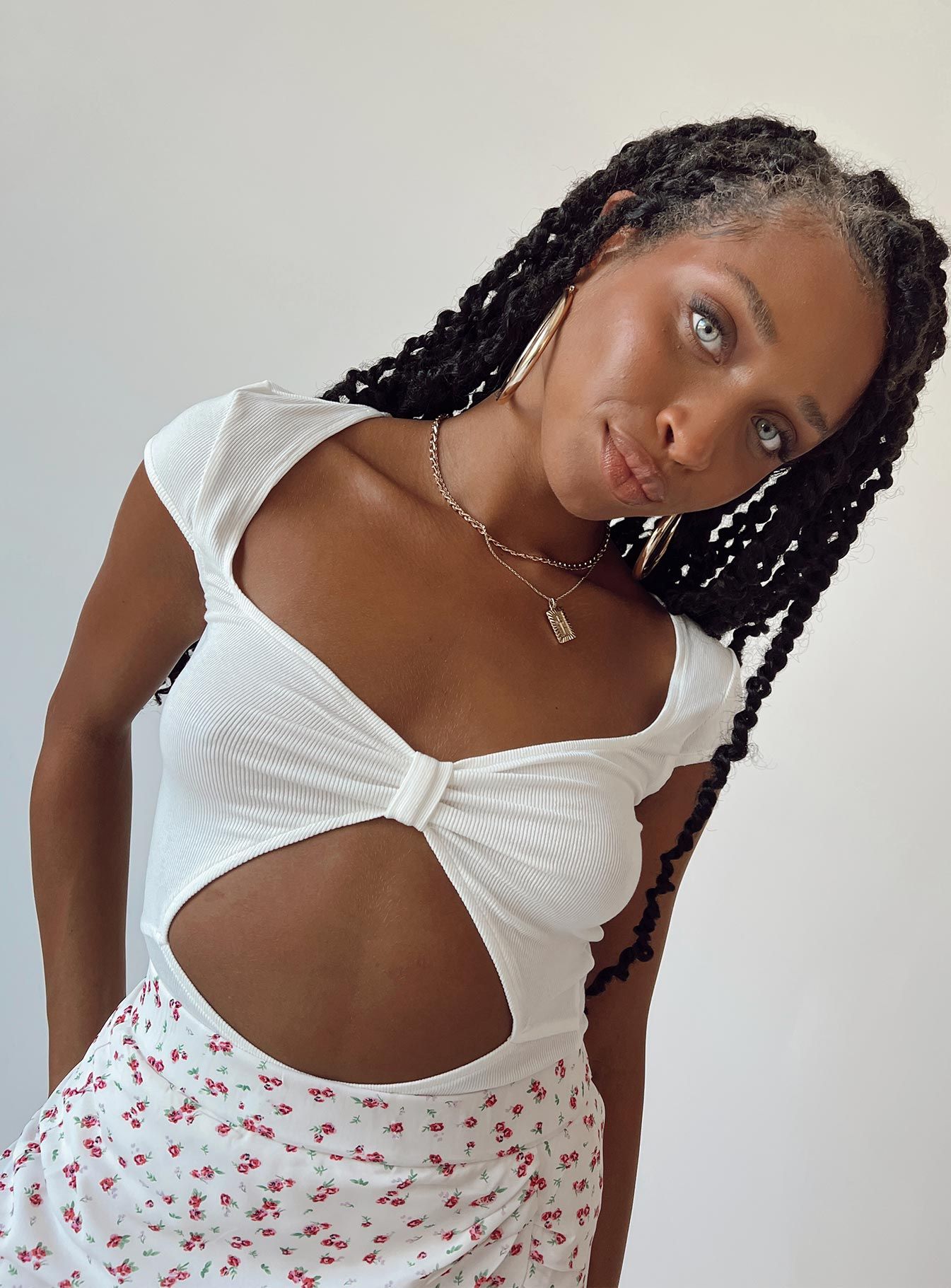 Shaw Bodysuit White sold by Princess Polly