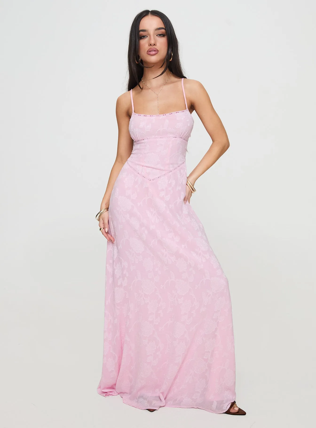 South Of France Maxi Dress Pink sold by Princess Polly product image thumbnail 3