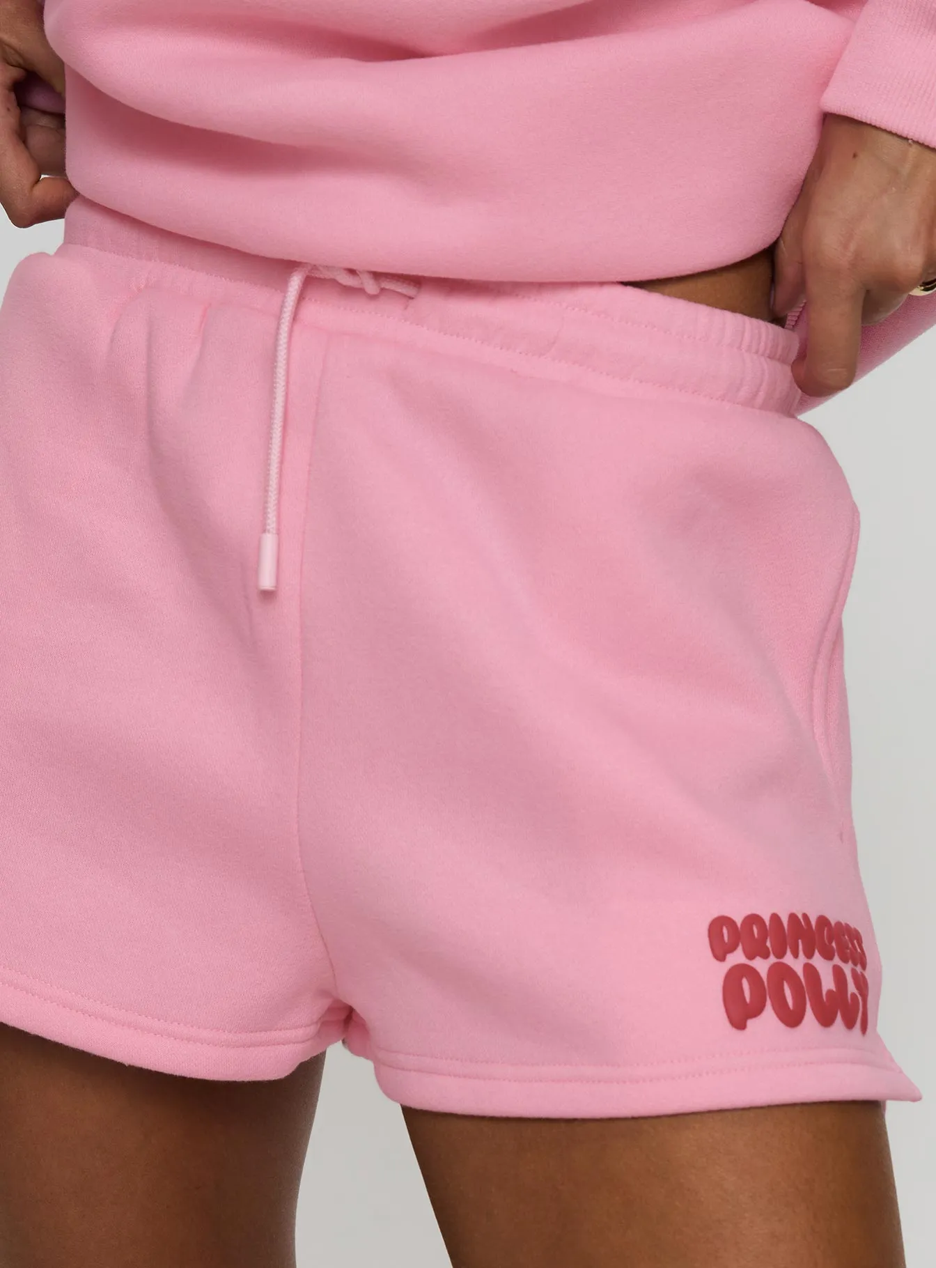 Princess Polly Sweat Short Bubble Text Pink / Red sold by Princess Polly product image thumbnail 5