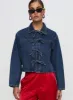 Good On You Bow Detail Jacket Blue Denim sold by Princess Polly