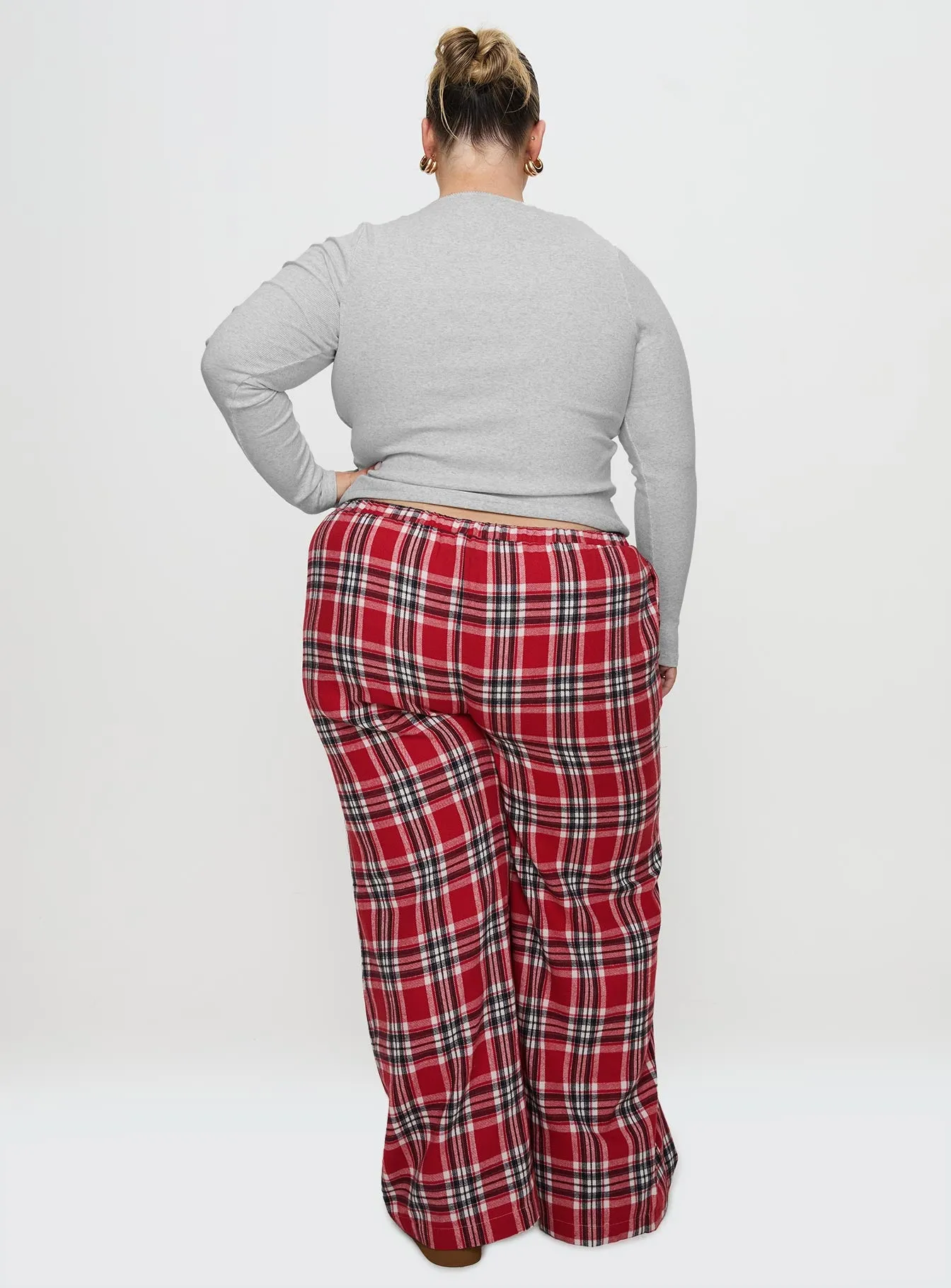 In The Morning Sleep Pant Red Check Curve sold by Princess Polly product image thumbnail 5