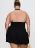 Gigli Bubble Hem Mini Dress Black Curve sold by Princess Polly